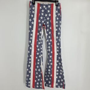Free People We The Free Penny Pull On Stars & Stripes Flare Jeans W 27 Americana
